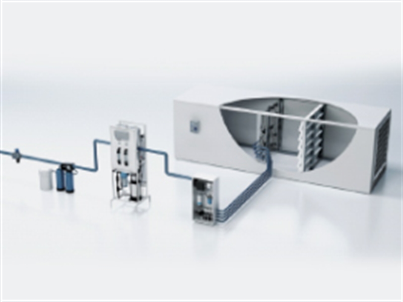 Schematic layout of a hybrid humidifier